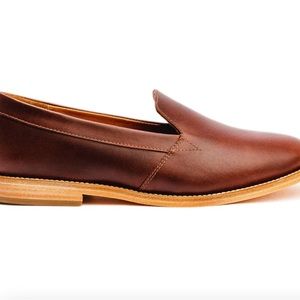 Portland Leather Rounded Leather Loafer by Patina - Cognac